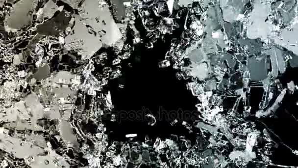 Explosion de verre cassé 