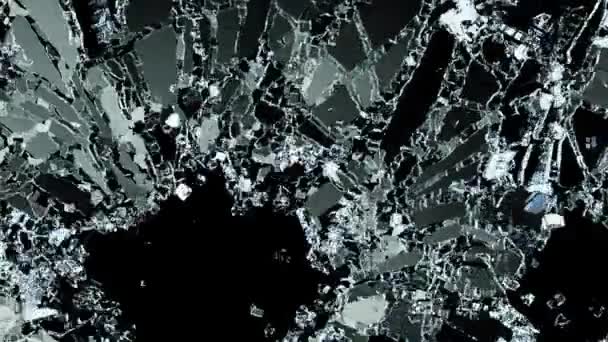 Explosion de verre cassé 