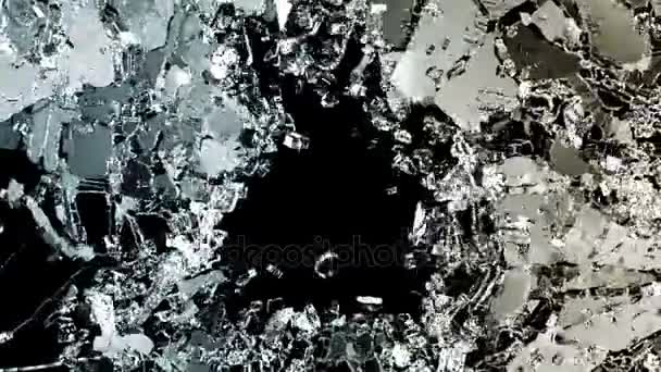 Explosion de verre cassé 