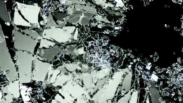 Explosion de verre cassé 