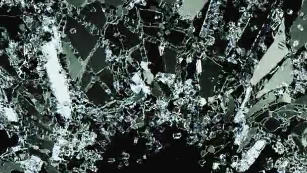 Explosion de verre cassé 