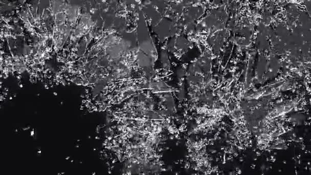 破碎的玻璃爆炸 — 图库视频影像