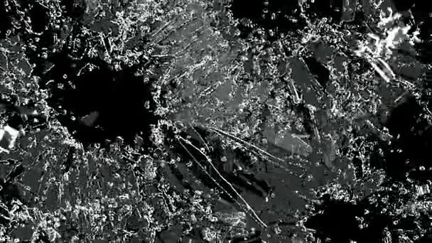 破碎的玻璃爆炸 — 图库视频影像