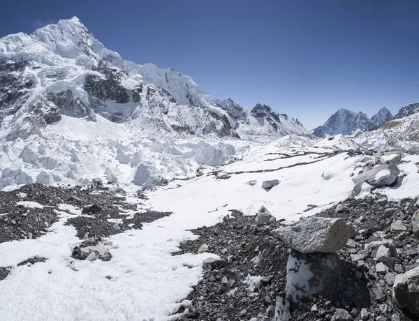Nuptse summit v Himalájích — Stock fotografie