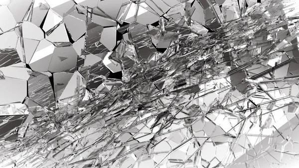 Verbrijzelde glas stukken — Stockfoto
