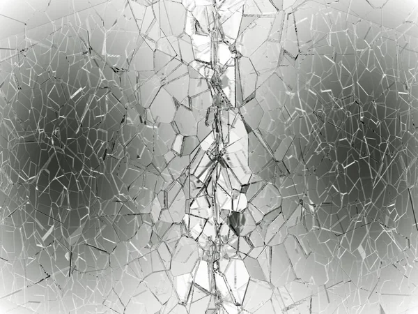 Shattered glass pieces — Stock Photo, Image