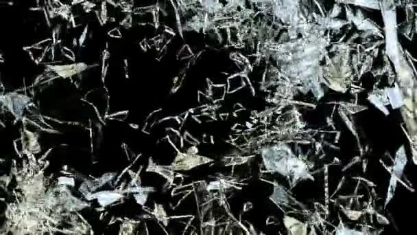 Shattered glass pieces — Stock Video
