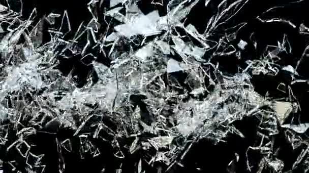 破碎的玻璃碎片 — 图库视频影像