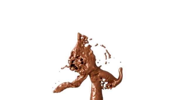 Hot chocolate or cocoa splashes — Stock Video