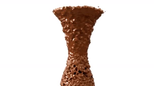 Salpicaduras de chocolate o cacao caliente — Vídeo de stock