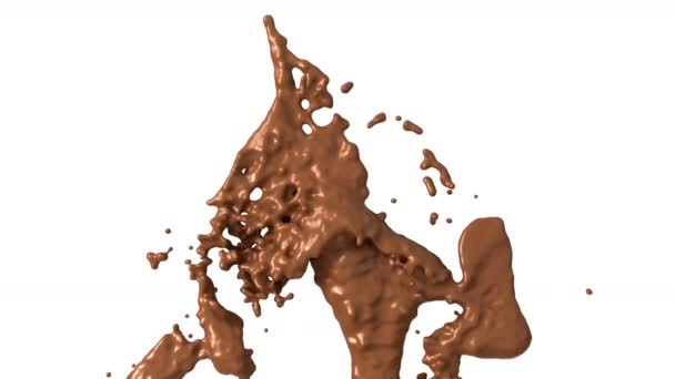 Chocolate quente ou salpicos de cacau — Vídeo de Stock