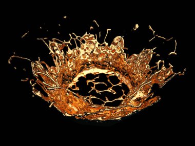 Sıvı altın veya yağ sıçraması