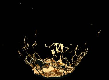 Sıvı altın veya yağ sıçraması