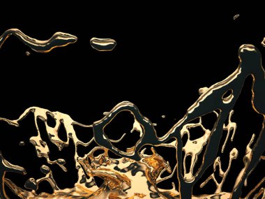 Sıvı altın veya yağ sıçraması