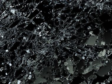 Parçalanmış veya yıkıldı cam