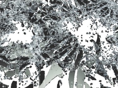 Parçalanmış veya yıkıldı cam