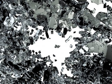 Parçalanmış veya yıkıldı cam