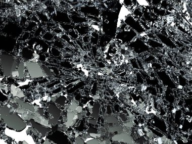 Parçalanmış veya yıkıldı cam