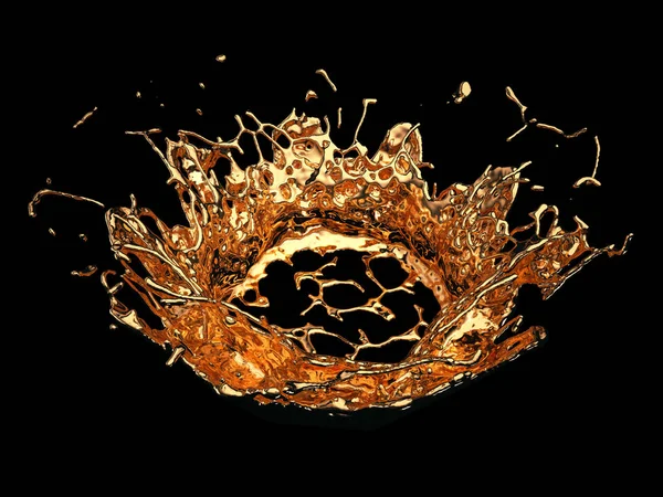 Sıvı altın veya yağ sıçraması
