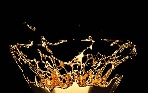 Sıvı altın veya yağ sıçraması