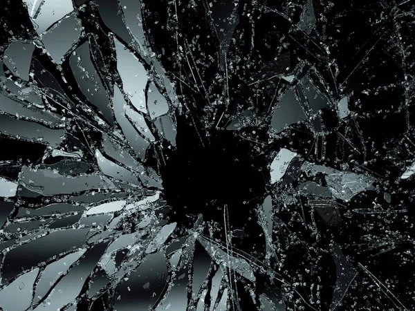 Parçalanmış veya yıkıldı cam