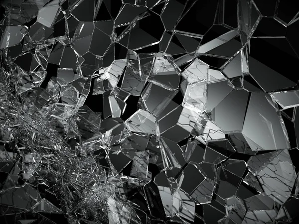 Shattered or demolished glass — Stock Photo, Image