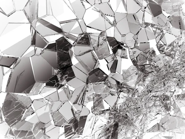 Parçalanmış veya yıkıldı cam