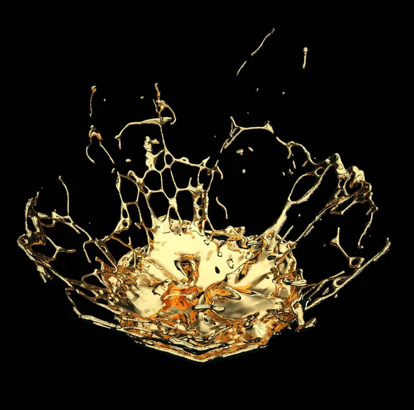 Sıvı altın veya yağ sıçraması
