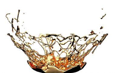 Sıvı altın veya yağ sıçraması 