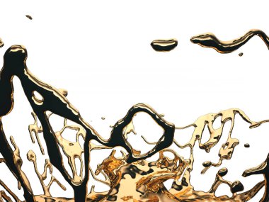 Sıvı altın veya yağ sıçraması 