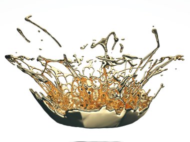 Sıvı altın veya yağ sıçraması 