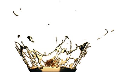 Sıvı altın veya yağ sıçraması 