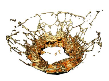 Sıvı altın veya yağ sıçraması 