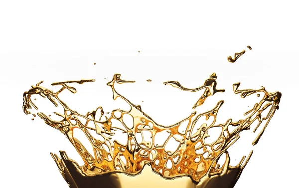 Liquid gold or oil splashes — Stock Photo, Image