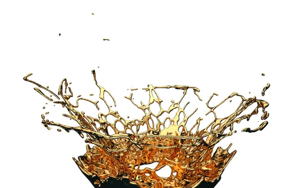 Liquid gold or oil splashes — Stock Photo, Image