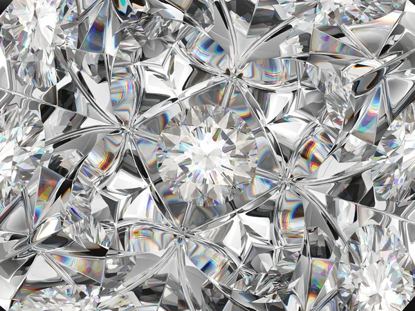 Diamond närbild mönster och Kalejdoskop effekt — Stockfoto