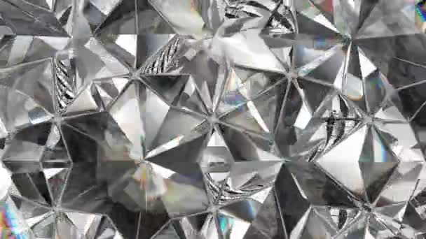 Pierre gemme étincelante macro rotation boucle sans couture. kaléidoscope — Video