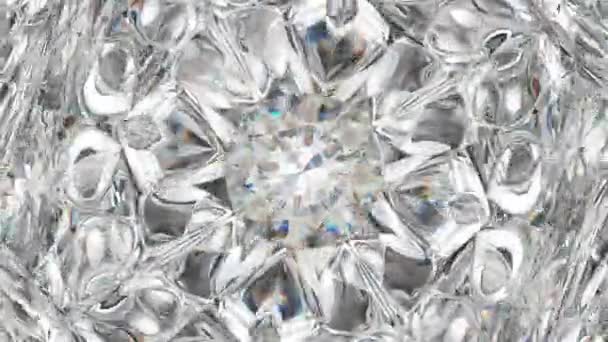 pierre gemme étincelante macro rotation boucle sans couture. kaléidoscope 