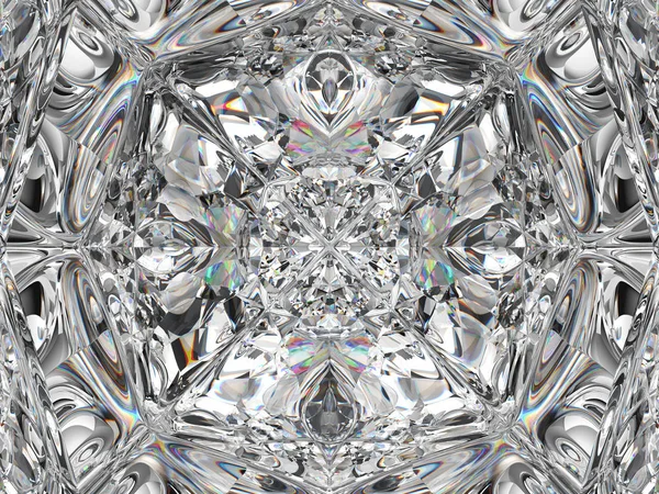 宝石構造の極端なクローズ アップと万華鏡の効果 — ストック写真