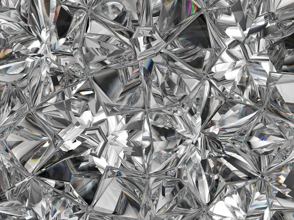 Diamantstructuur Extreme Close Caleidoscoop Bovenaanzicht Van Ronde Edelsteen Render Illustratie — Stockfoto