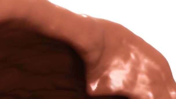 Hot Chocolate Cocoa Splashes Slow Motion Render Animation — Stock Video