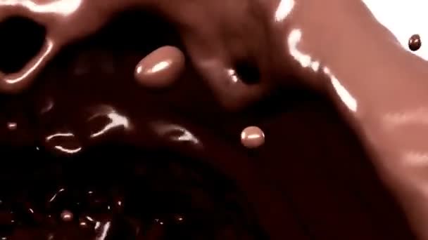 Horká Čokoláda Nebo Kakao Louže Zpomaleně Vykreslování Animace — Stock video