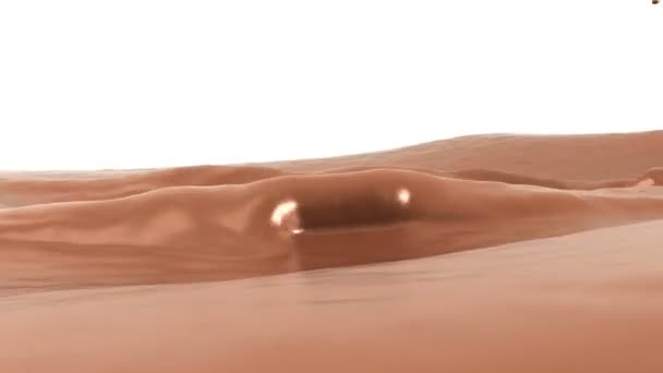 Heiße Schokolade Oder Kakao Spritzt Zeitlupe Darstellung Animation — Stockvideo