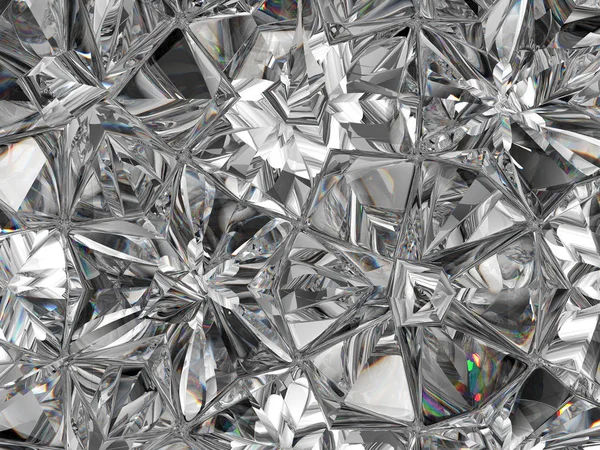 Diamond structuur extreme close-up en Caleidoscoop — Stockfoto