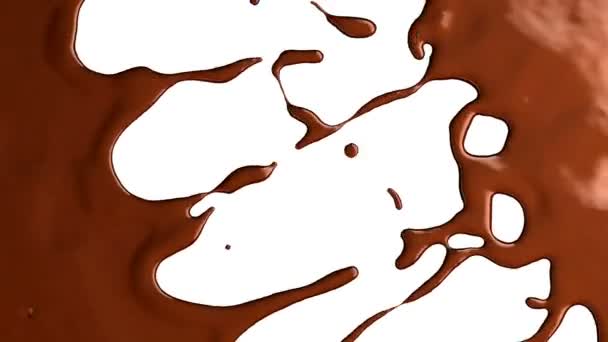 Stroomt Chocolade Witte Achtergrond — Stockvideo