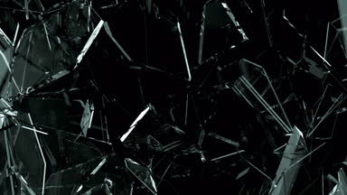 yavaş hareket ile kırık ve kırık cam