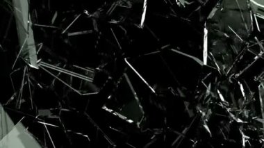 yavaş hareket ile kırık ve kırık cam