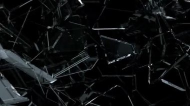 yavaş hareket ile kırık ve kırık cam