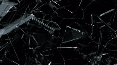 yavaş hareket ile kırık ve kırık cam