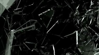 yavaş hareket ile kırık ve kırık cam